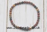 CGB7268 4mm tiny picasso jasper beaded meditation yoga bracelets