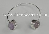 CGB727 15mm coin druzy agate gemstone bangles wholesale