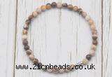 CGB7270 4mm tiny Australian zebra jasper beaded meditation yoga bracelets