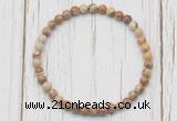 CGB7271 4mm tiny picture jasper beaded meditation yoga bracelets