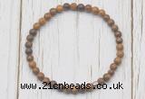 CGB7274 4mm tiny elephant skin jasper beaded meditation yoga bracelets