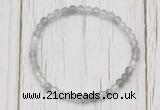 CGB7288 4mm tiny cloudy quartz beaded meditation yoga bracelets