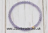 CGB7291 4mm tiny light amethyst beaded meditation yoga bracelets