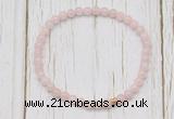 CGB7293 4mm tiny pink morganite beaded meditation yoga bracelets