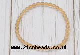 CGB7298 4mm tiny citrine beaded meditation yoga bracelets