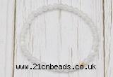 CGB7300 4mm tiny white moonstone beaded meditation yoga bracelets