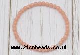 CGB7306 4mm tiny sunstone beaded meditation yoga bracelets