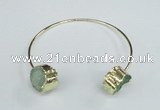 CGB734 15mm coin druzy agate gemstone bangles wholesale