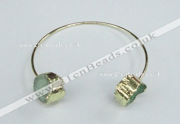 CGB734 15mm coin druzy agate gemstone bangles wholesale