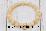 CGB7382 8mm honey jade bracelet with tiger head for men or women