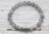 CGB7424 8mm labradorite bracelet with buddha for men or women