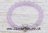 CGB7472 8mm candy jade bracelet with leopard head for men or women