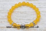CGB7474 8mm candy jade bracelet with owl head for men or women