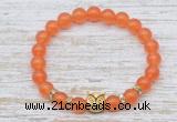 CGB7475 8mm candy jade bracelet with owl head for men or women