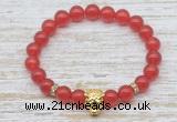 CGB7476 8mm candy jade bracelet with tiger head for men or women