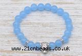 CGB7478 8mm candy jade bracelet with tiger head for men or women