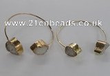 CGB748 13*18mm - 15*20mm teardrop druzy agate gemstone bangles