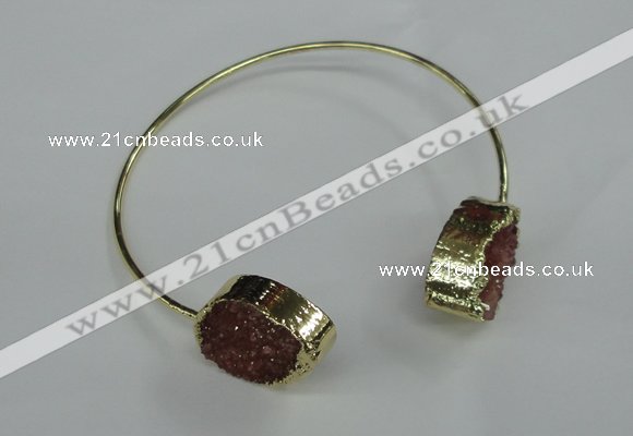 CGB749 13*18mm - 15*20mm teardrop druzy agate gemstone bangles