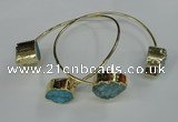 CGB750 13*18mm - 15*20mm teardrop druzy agate gemstone bangles