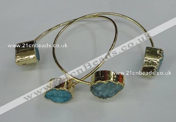 CGB750 13*18mm - 15*20mm teardrop druzy agate gemstone bangles