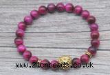 CGB7522 8mm red tiger eye bracelet with lion head for men or women