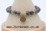 CGB7766 8mm dragon blood jasper bead with luckly charm bracelets