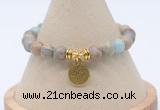 CGB7774 8mm serpentine jasper bead with luckly charm bracelets