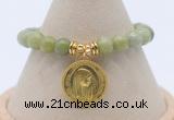 CGB7779 8mm China jade bead with luckly charm bracelets