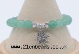 CGB7785 8mm green aventurine bead with luckly charm bracelets