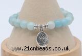 CGB7794 8mm amazonite gemstone bead with luckly charm bracelets