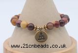 CGB7798 8mm mookaite bead with luckly charm bracelets wholesale