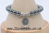 CGB7807 8mm hematite bead with luckly charm bracelets wholesale