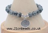 CGB7822 8mm eagle eye jasper bead with luckly charm bracelets