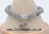 CGB7824 8mm labradorite bead with luckly charm bracelets whoelsale