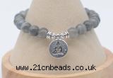 CGB7825 8mm labradorite gemstone bead with luckly charm bracelets