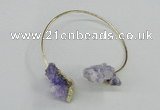 CGB783 13*18mm - 15*20mm nuggets druzy quartz gemstone bangles