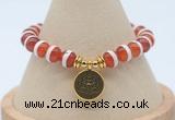 CGB7832 8mm Tibetan agate bead with luckly charm bracelets