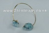 CGB786 13*18mm - 15*20mm nuggets druzy quartz gemstone bangles