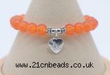 CGB7875 8mm candy jade bead with luckly charm bracelets whoesale