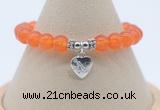 CGB7875 8mm candy jade bead with luckly charm bracelets whoesale