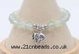 CGB7902 8mm prehnite bead with luckly charm bracelets wholesale