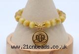 CGB7915 8mm golden tiger eye bead with luckly charm bracelets