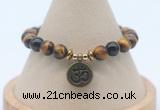 CGB7916 8mm yellow tiger eye bead with luckly charm bracelets