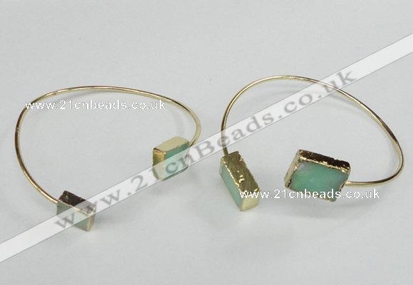 CGB792 8*10mm - 12*16mm rectangle Australia chrysoprase bangles