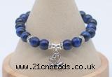 CGB7924 8mm blue tiger eye bead with luckly charm bracelets