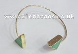 CGB793 12*16mm - 13*18mm triangle Australia chrysoprase bangles