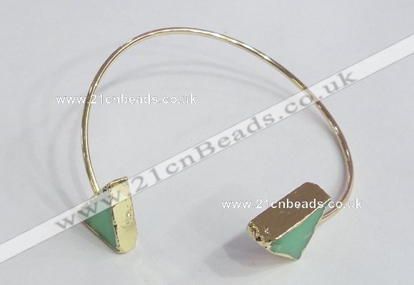 CGB793 12*16mm - 13*18mm triangle Australia chrysoprase bangles