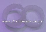 CGB800 8 inches 15*20mm rectangle white druzy agate bracelets