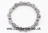 CGB8111 8mm labradorite & hematite power beads bracelet