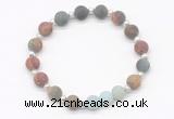 CGB8212 8mm matte picasso jasper & matte amazonite beaded stretchy bracelets